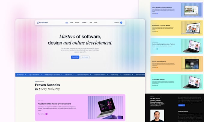 do website development as full stack web developer, frontend, backend developer