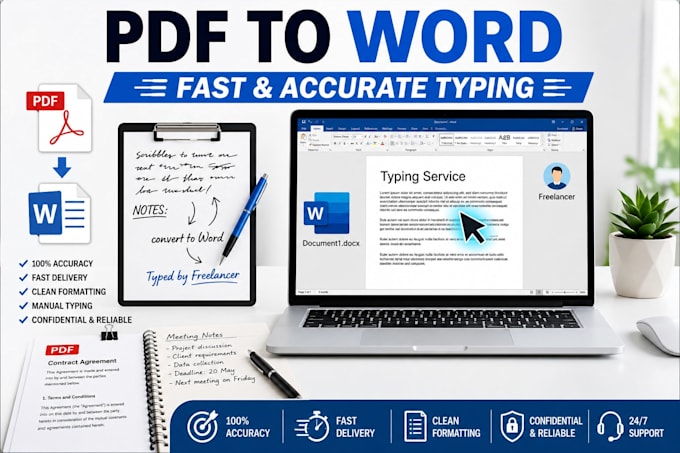 type scanned documents accurately and fast