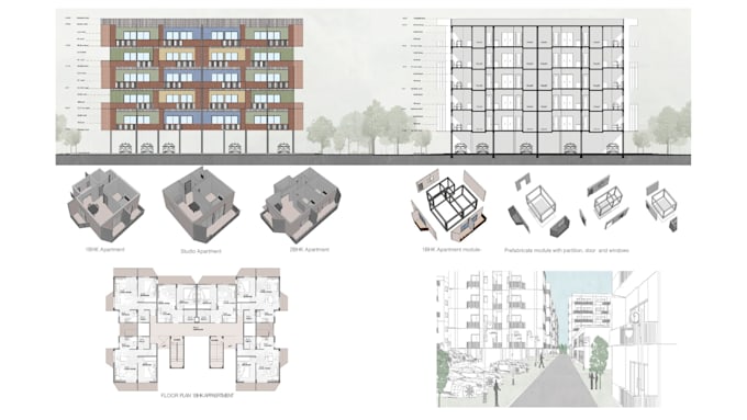 architectural artistic renders and posters