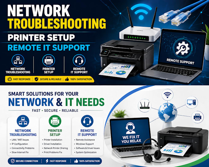 fix network issues, wifi, lan, IP configuration remotely