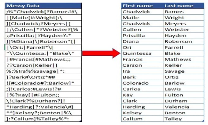 clean, format, and organise your excel data professionally