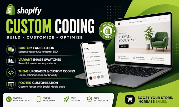 do shopify custom coding faq swatches footer os theme edits