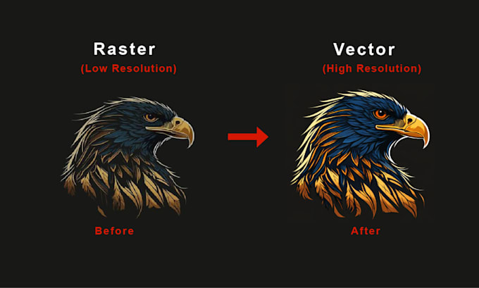 redraw and recreate sketch, logo or image to vector