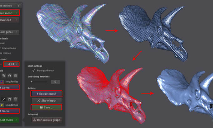 do professional 3d mesh cleanup, retopology and scan data optimization
