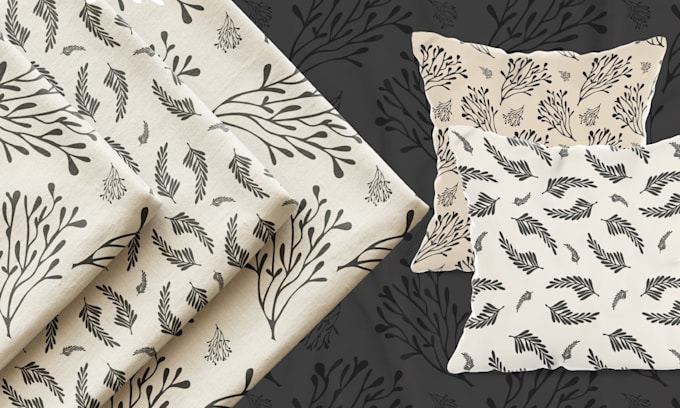 design custom seamless pattern for fabric textile and print on demand