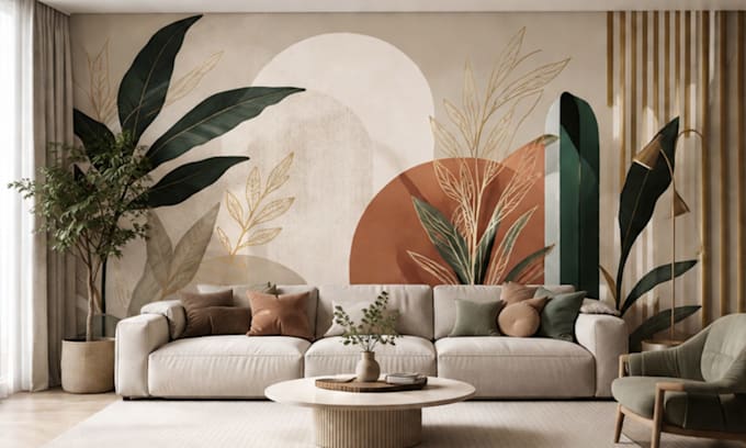 design custom wall mural wallpaper for your interior space
