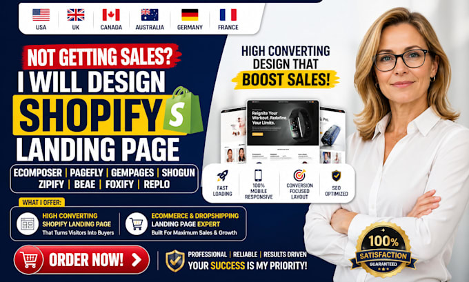 shopify landing page ecomposer pagefly gempages zipify beae foxify shogun design