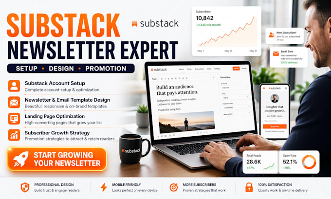 setup substack account substack promotion newsletter design email template