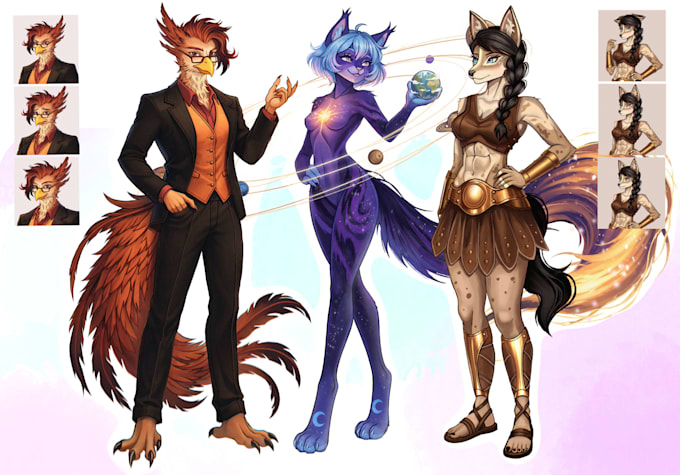 create, draw your furry, anime, dnd, game character design