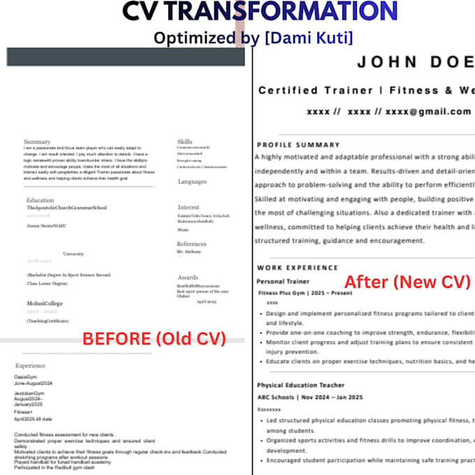 create job winning CV and optimize your linkedin profile