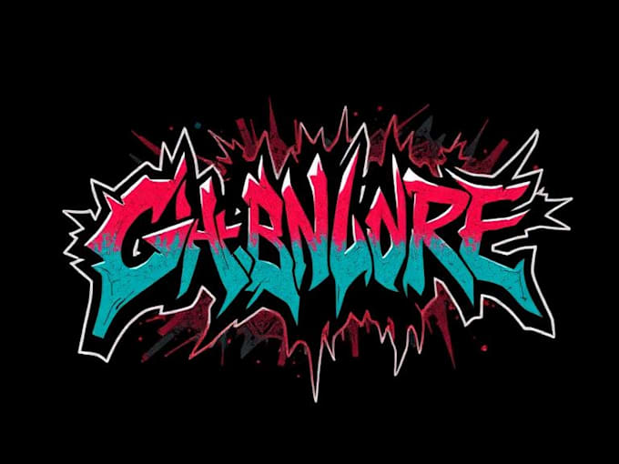 create graffiti for logo hardcore band design