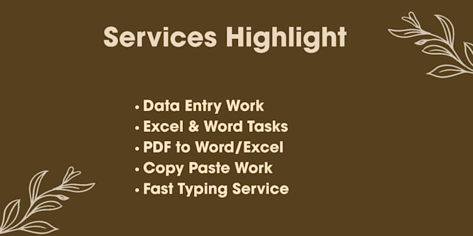 do fast and accurate data entry,tying and copy paste work