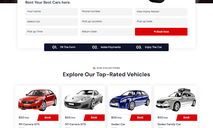 build limousine website, chauffeur website, taxi booking website taxi website