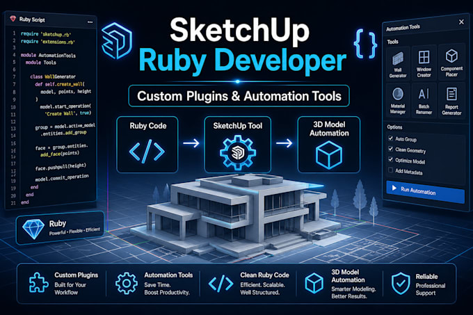create develop tools for sketchup using ruby