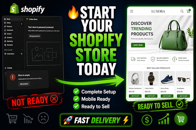 setup your shopify store professionally for a successful launch
