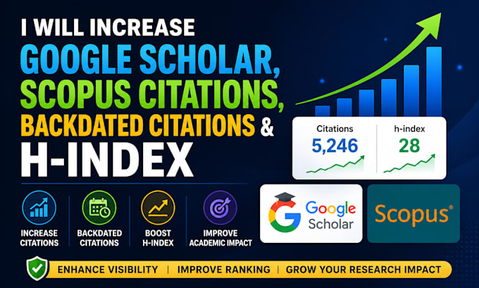 increase google scholar, scopus citations, backdated citations and h index