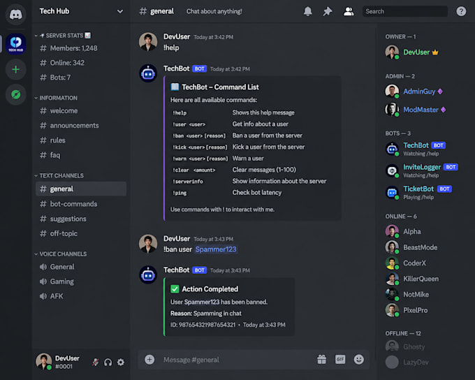 develop a custom discord bot in python