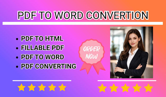 do PDF to word conversion and formatting