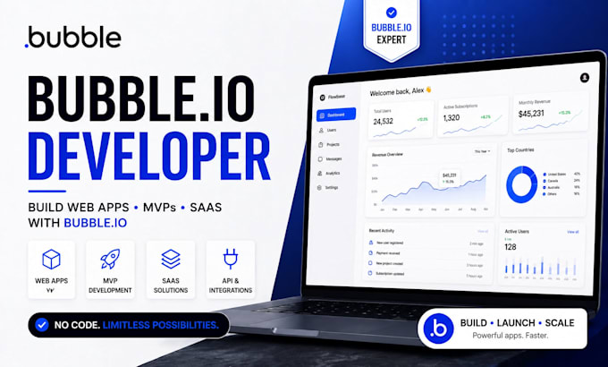 develop bubble website bubble api flutterflow adalo mvp development no code app