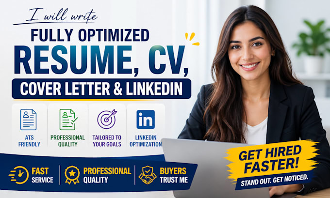 write fully optimized resume, CV, cover letter and linkedin
