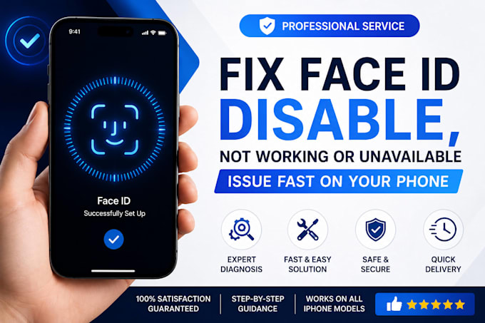 fix face id disable, not working or unavailable issue fast on your phone