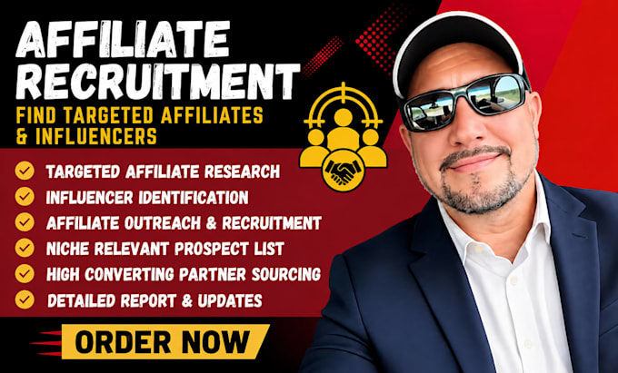 recruit targeted affiliates and influencers for your affiliate