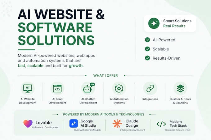 build ai powered website or web app