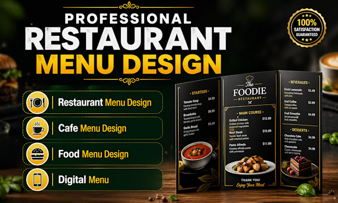 design restaurant and cafe menu