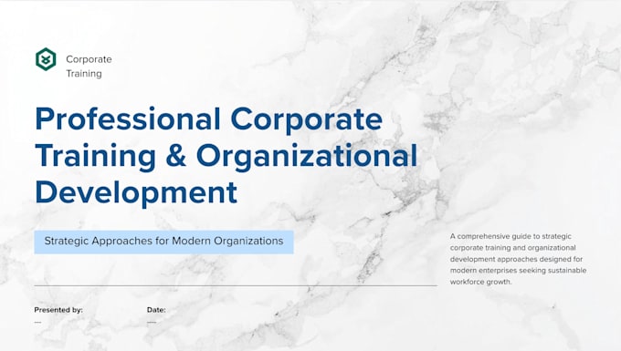corporate training design and facilitation