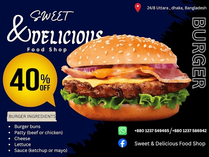 design fast food poster or banner