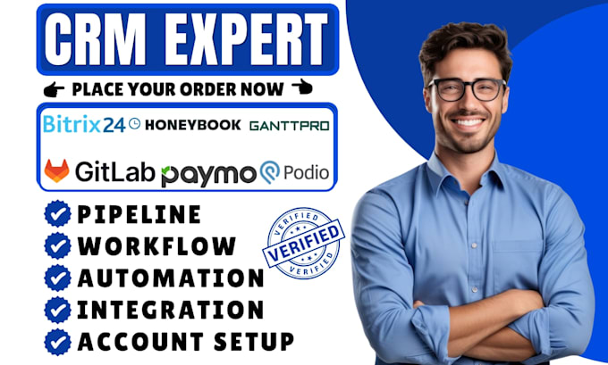 setup bitrix24 gitlab teamwork paymo honeybook dotloop ganttpro agilecrm podio