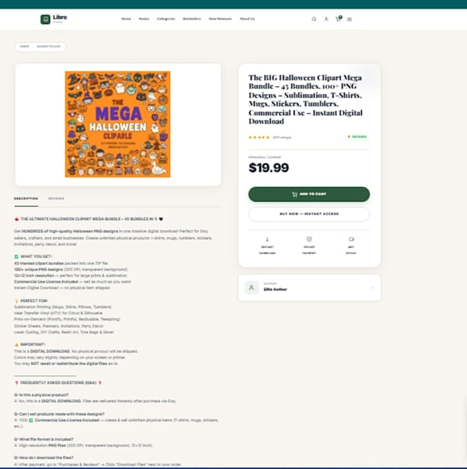 build a digital products website using laravel