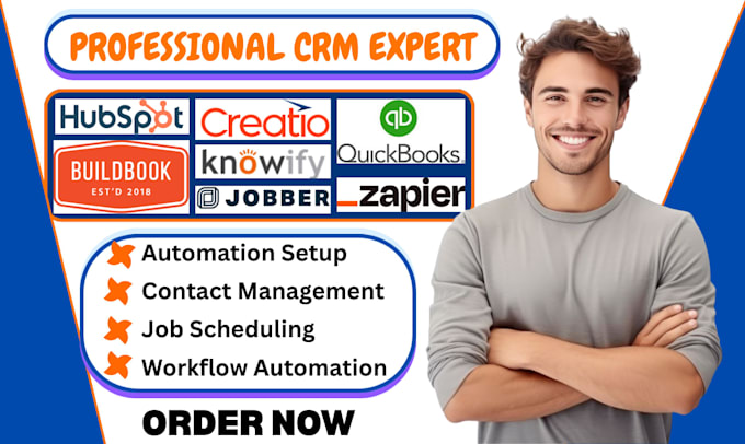 construction crm hubspot buildbook creatio knowify jobber quickbooks integration