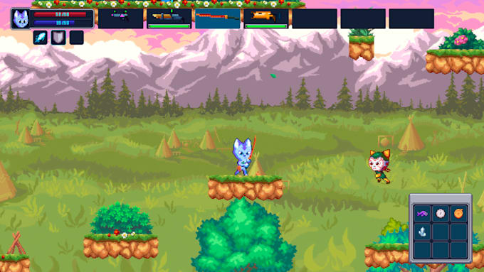 create premium pixel art scene custom style game assets