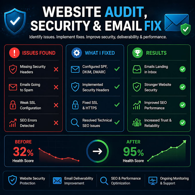 audit your website for security SEO and email issues