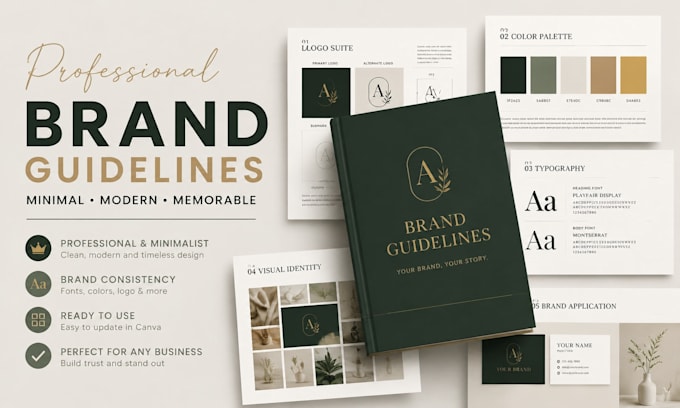 design canva branding guidelines, logo brand style book corporate brand identity