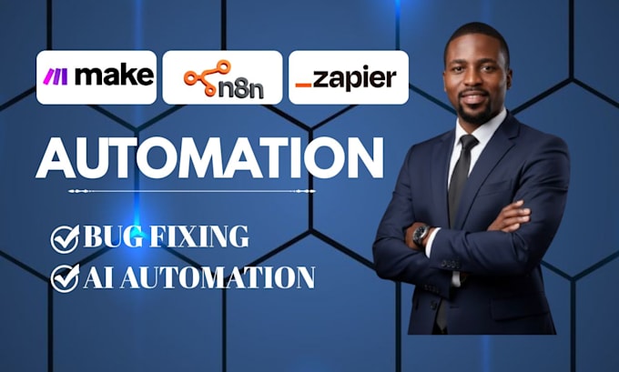 develop ai agents and n8n zapier makecom workflows for automation