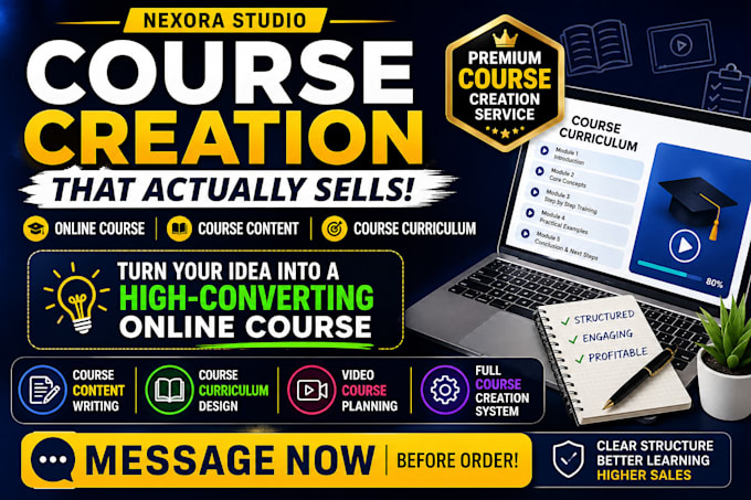 create online course content, course creation and curriculum design