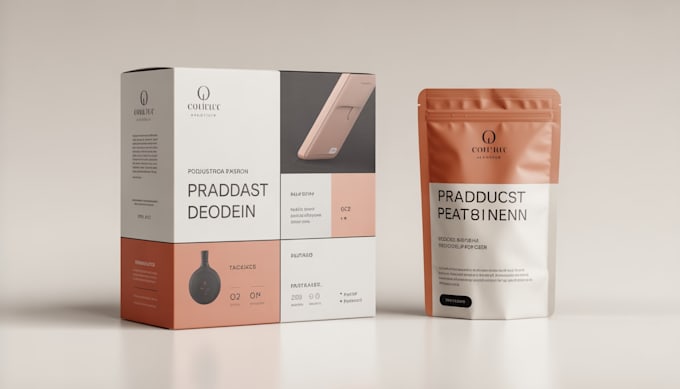 design creative box, pouch and label packaging design