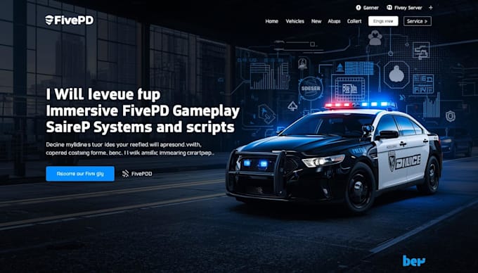 develop immersive fivepd police gameplay system and script