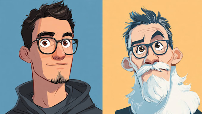 draw your cartoon portrait in disney style