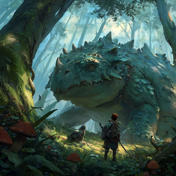 draw fantasy art and concept art illustration