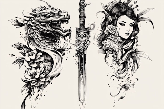 made a character traditional tattoo art