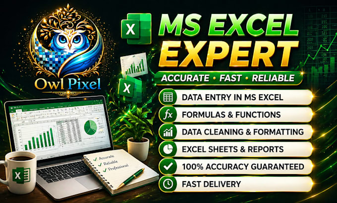 fast data entry, typing, PDF to word, excel work