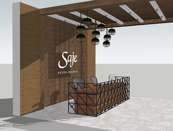design reception or lobby, front desk, office interior