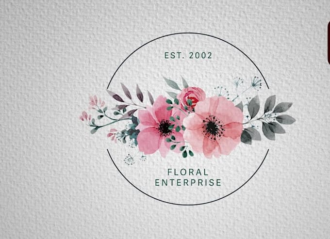 design a beautiful floral logo for your brand