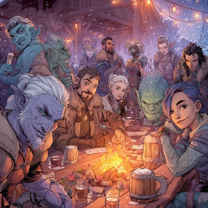 draw your dnd party