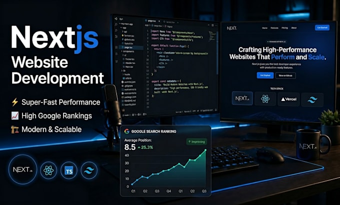 build a fast nextjs website optimized for SEO and performance