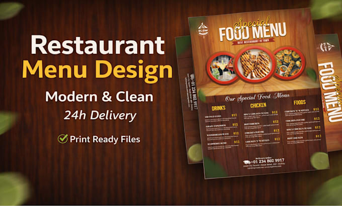 do restaurant menu, digital menu flyer, trifold brochure,TV menu
