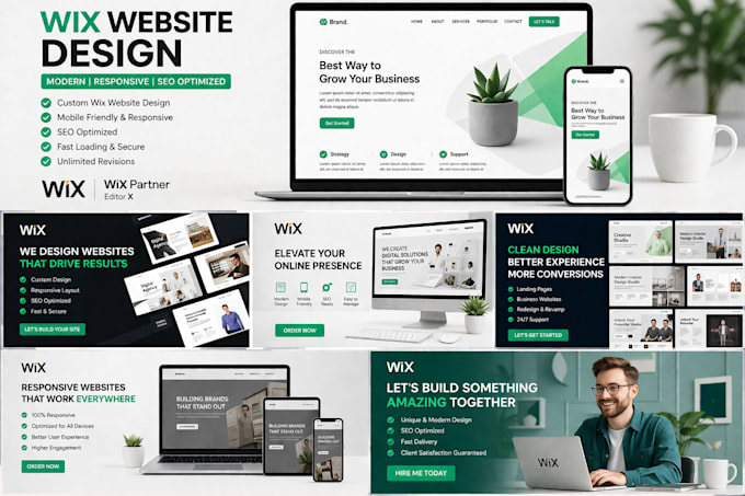 design modern wix website or redesign wix website